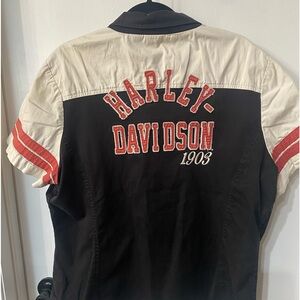 Women’s Harley Davidson, zip up shirt